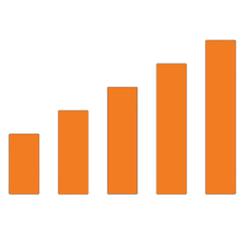 a graph of orange bars
