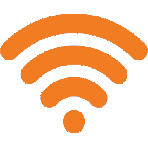 a wifi symbol on a black background